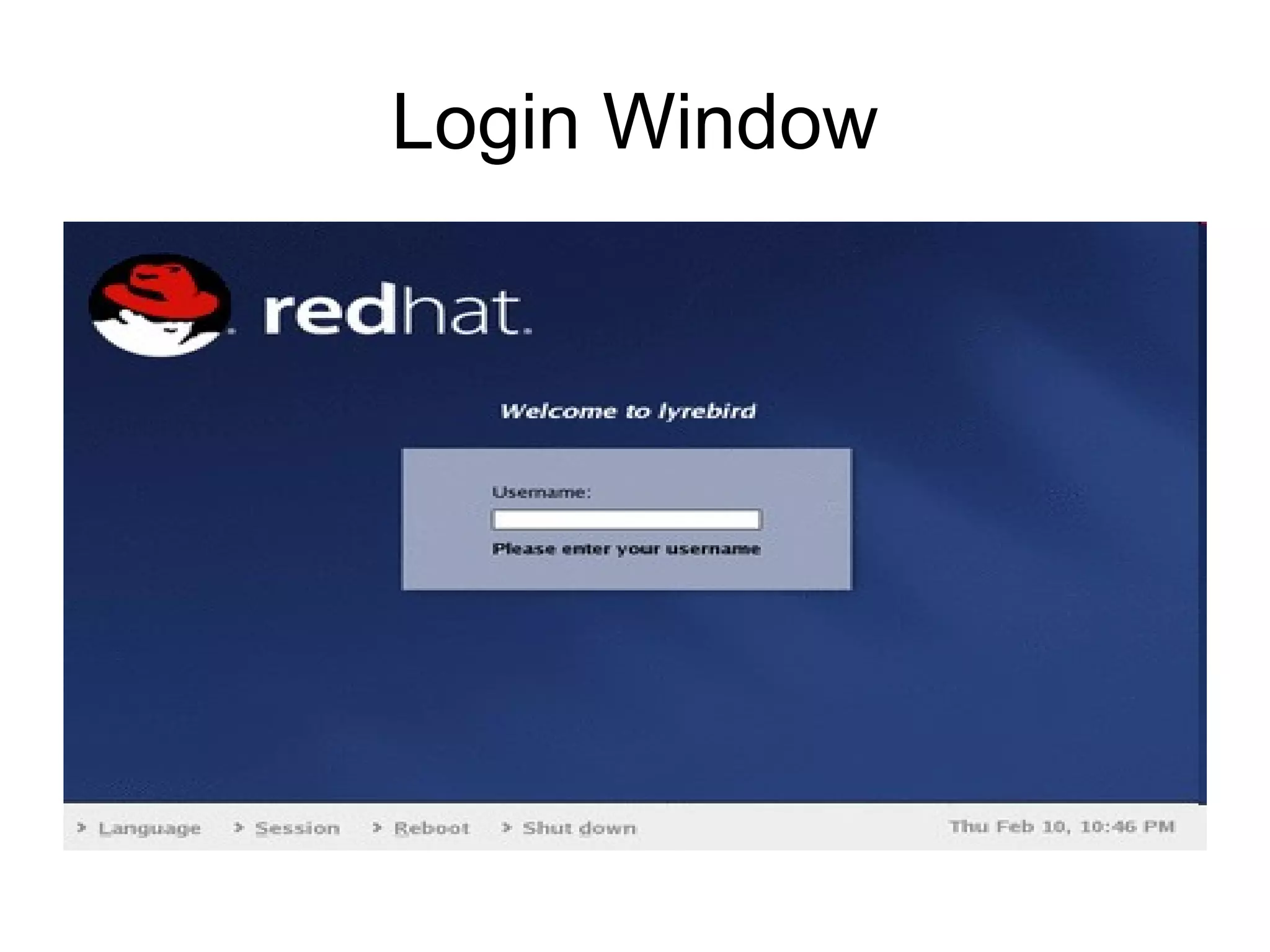 Login Window
 