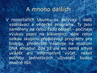Konkrétní alternativy a zajímavé programy 