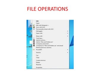 FILE OPERATIONS
 