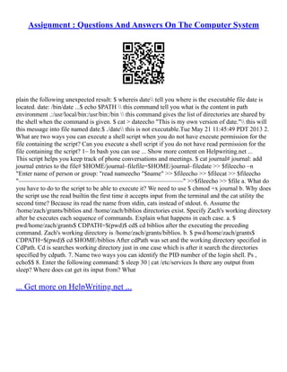Linux Assignment 3 | PDF