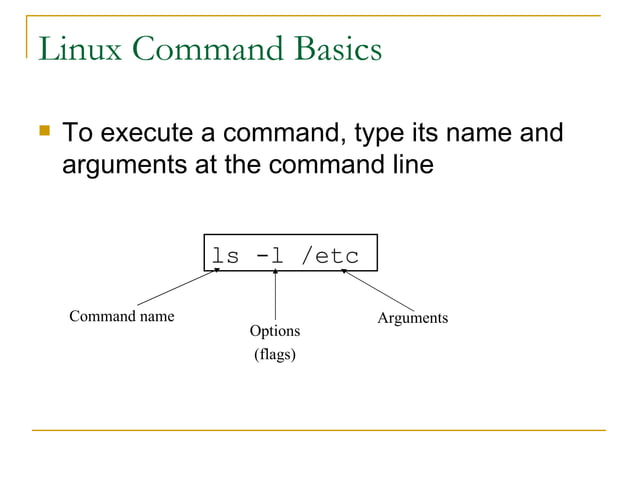 Linux basic commands | PPT | Operating Systems | Computer Software and ...