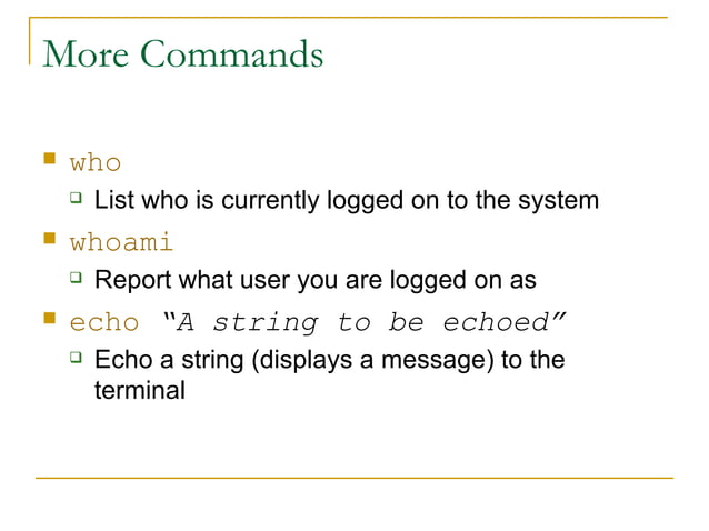 Linux basic commands | PPT