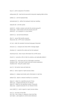 Linux basic commands | DOCX | Operating Systems | Computer Software and ...