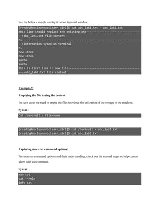 Linux basic commands with examples | PDF