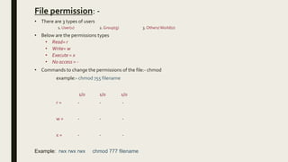 Linux basic commands | PPTX