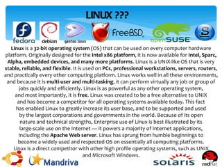 ppt on linux by MUKESH PATEL | PPT | Operating Systems | Computer ...