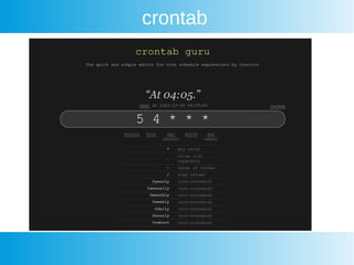 crontab
 