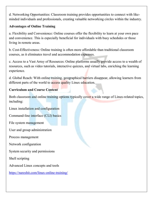 Linux Training NareshIT | PDF