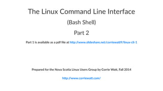 Linux Command Line Introduction for total beginners, Part 2 | PPT
