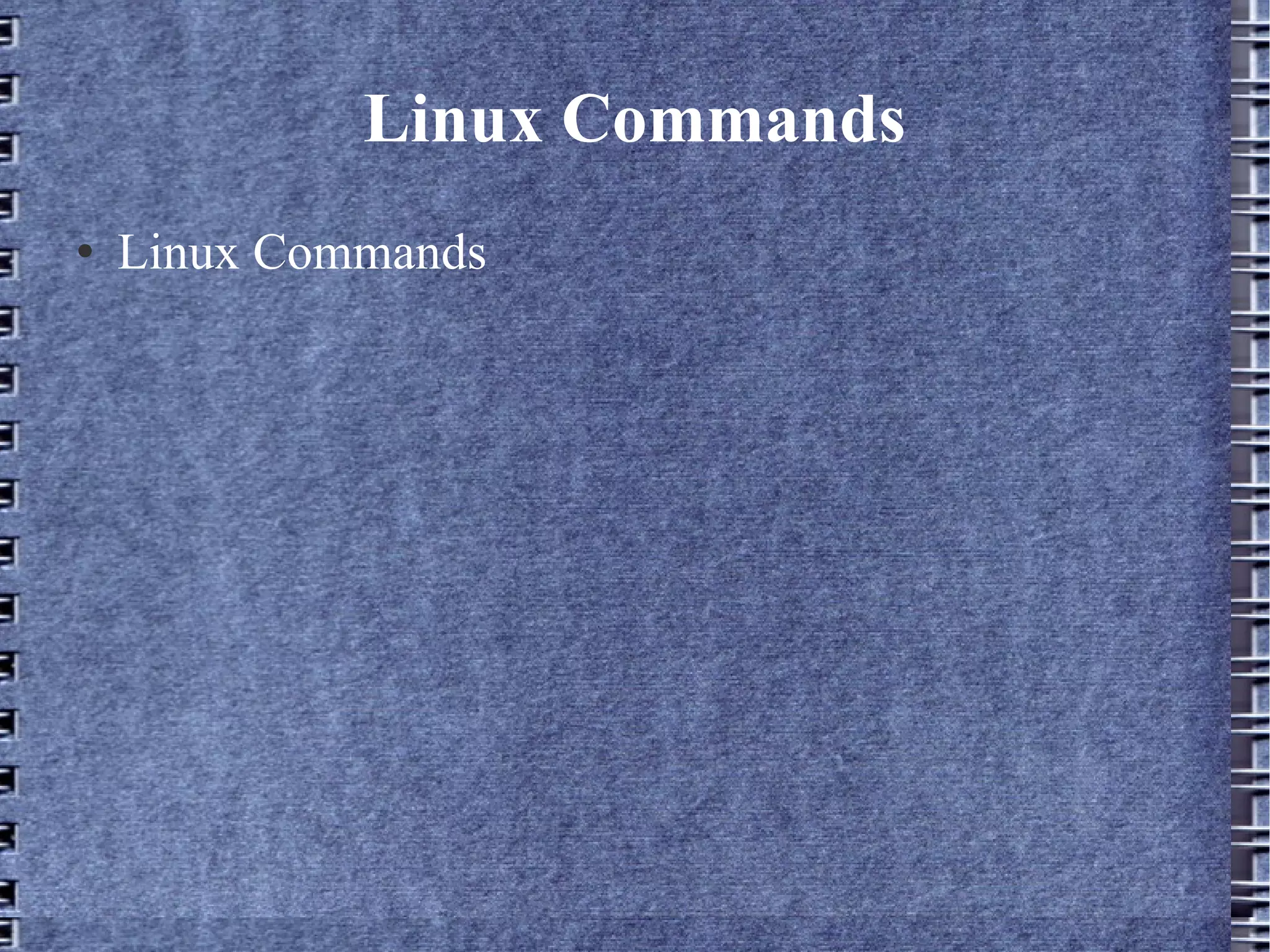 Linux commands | PPT