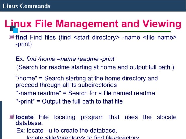Linux commands and file structure | PPT