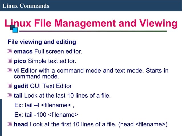 Linux commands and file structure | PPT