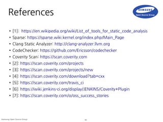 Static Analysis of Your OSS Project with Coverity | PDF