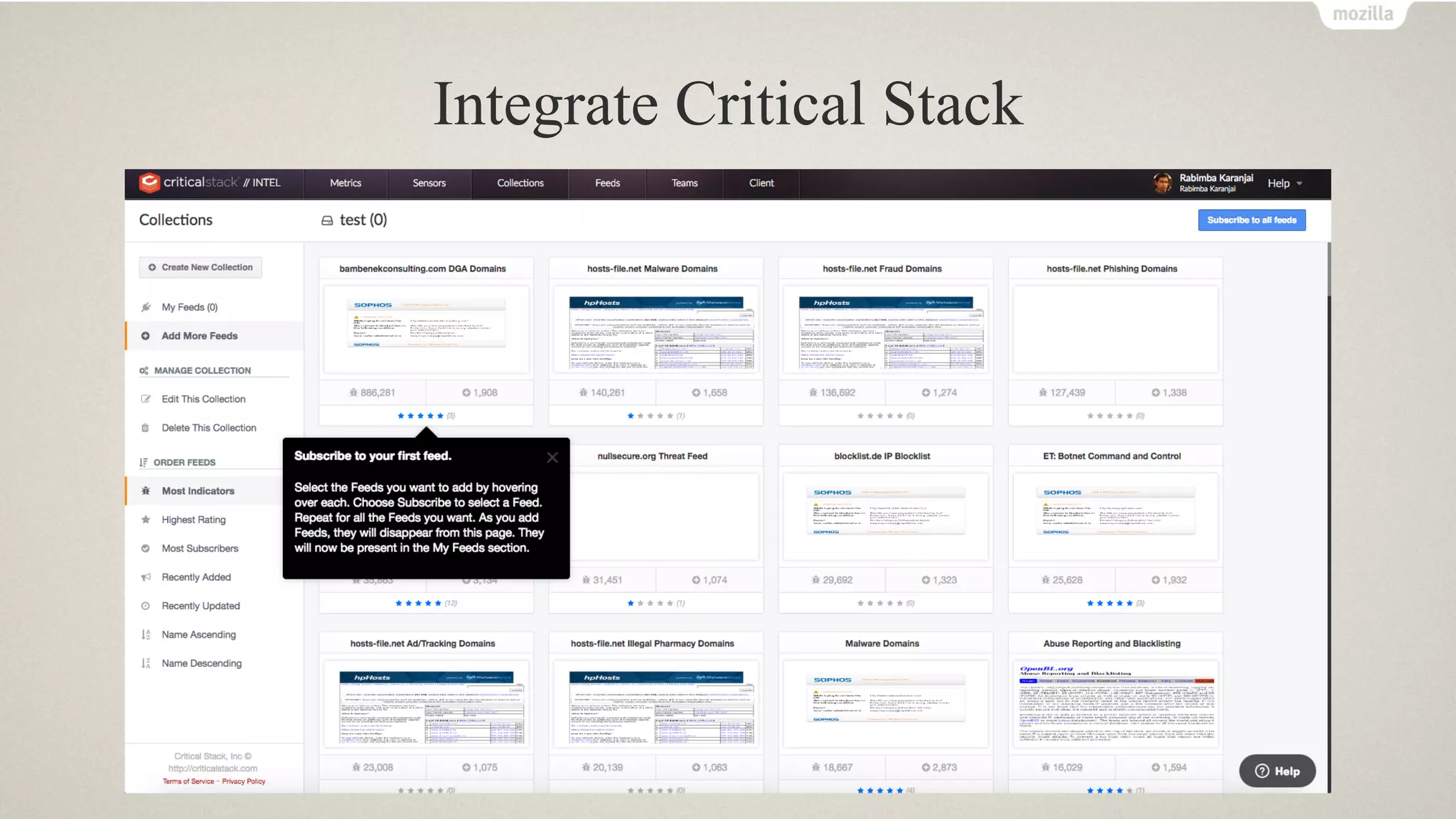 Integrate Critical Stack
 