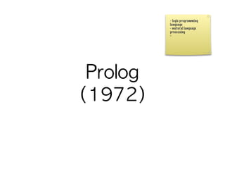 - logic programming
language
- natural language
processing
-
 