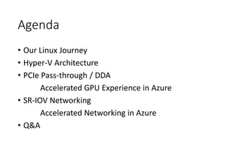 High Performance Linux Virtual Machine on Microsoft Azure: SR-IOV ...