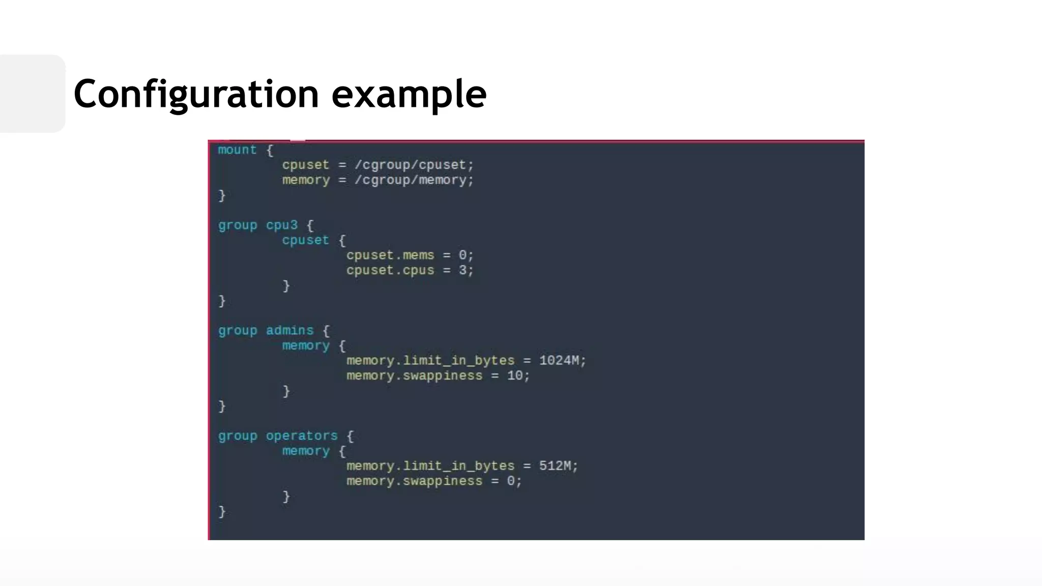 Configuration example  