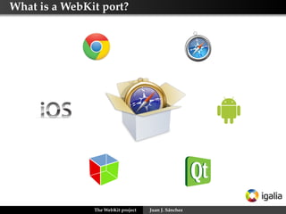 What is a WebKit port?

The WebKit project

Juan J. Sánchez

 