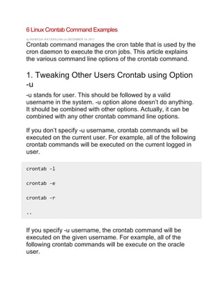 Linux crontab | DOCX