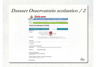 Dataset Osservatorio scolastico / 2
 