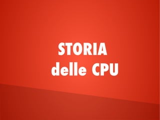 STORIA
delle CPU
 