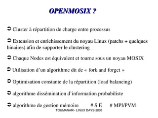 Simulations et applications réparties sous LINUX