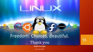 Thank you
Arash Foroughi
Iran, April 2016
55
 