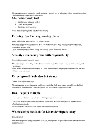 Linux Developer Career Path From System Programming to Cloud ...