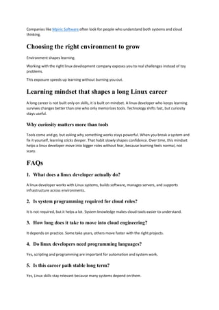 Linux Developer Career Path From System Programming to Cloud ...
