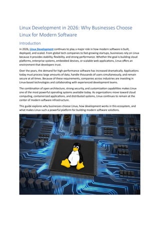 Linux Development in 2026: Why Businesses Choose Linux for Modern ...