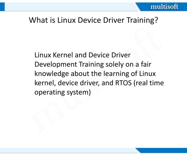 Linux Device Driver Training | PPT