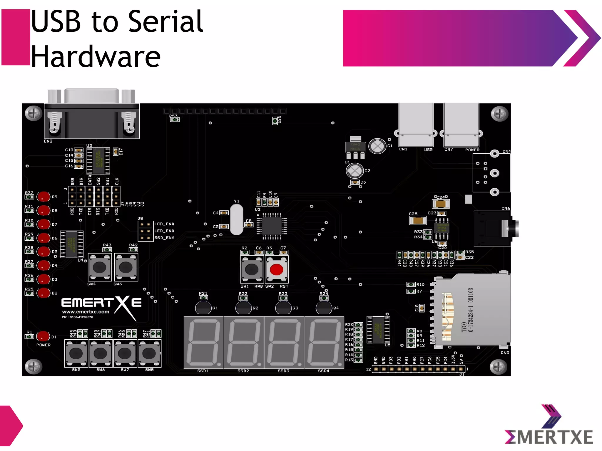 USB to Serial
Hardware
 