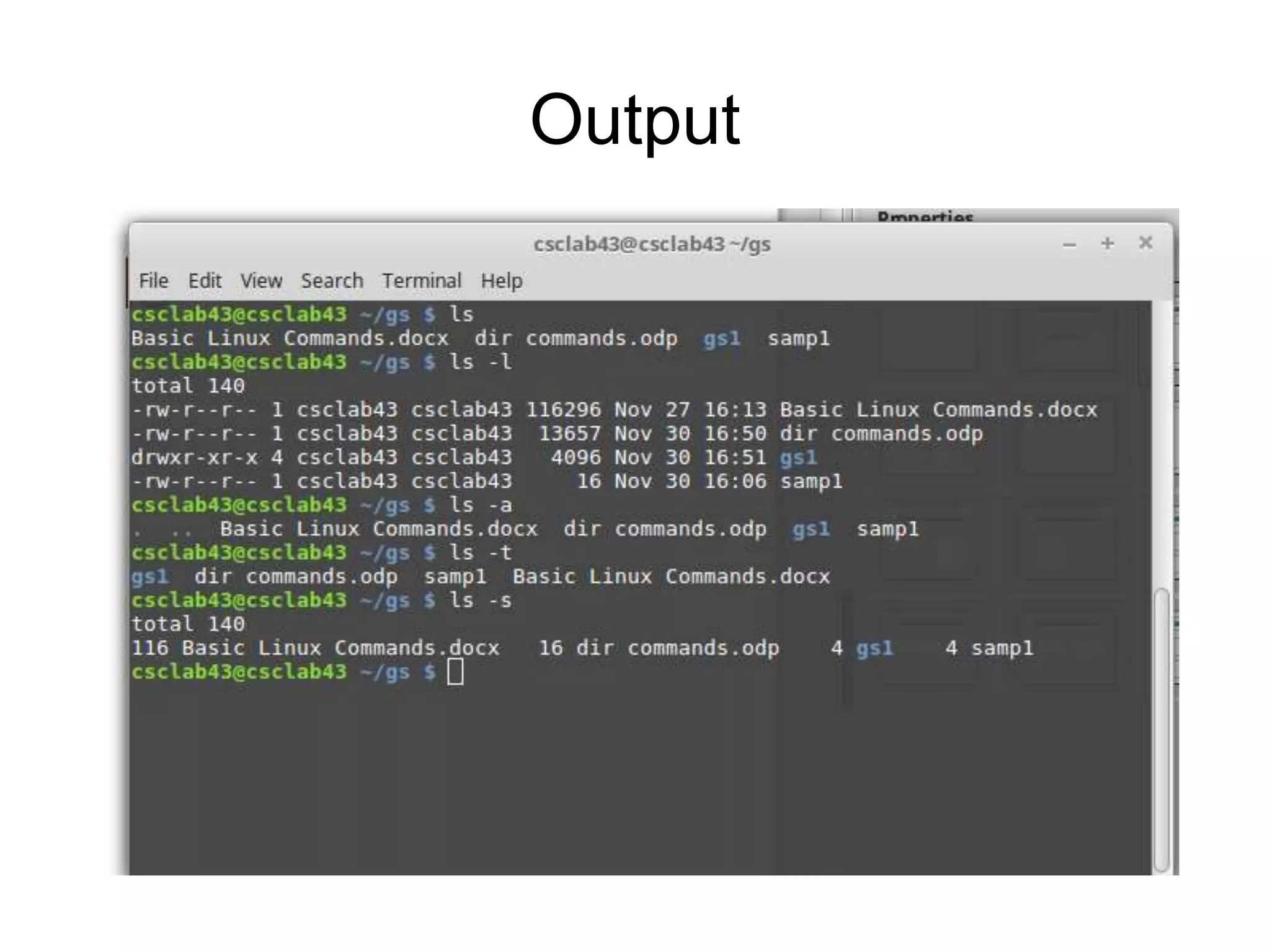 Output 