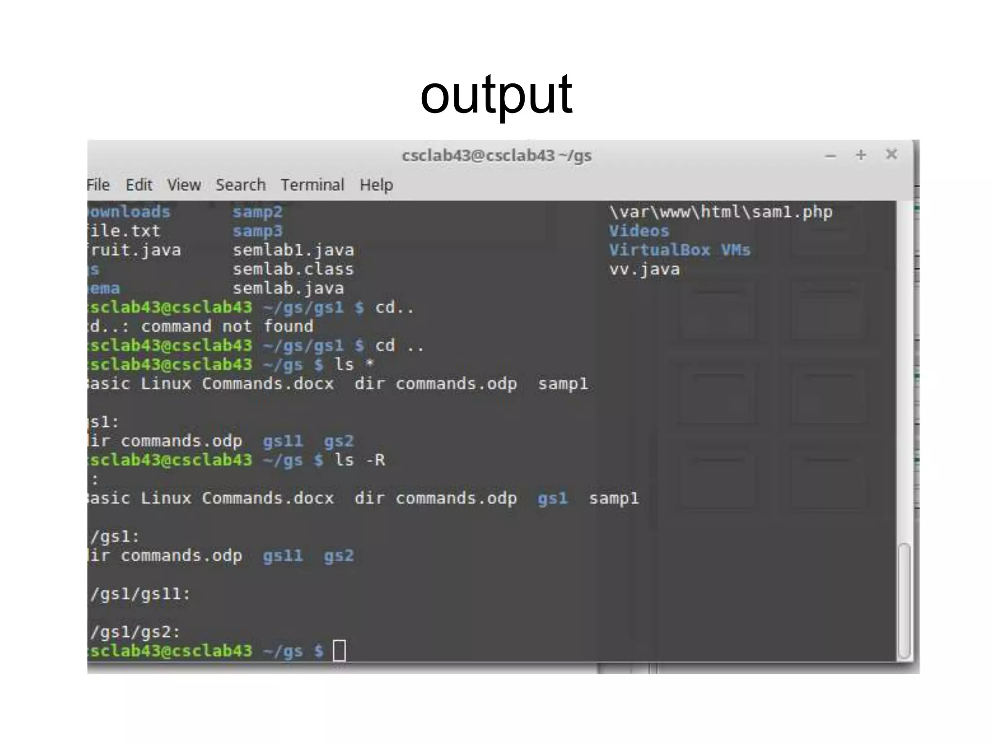 output 