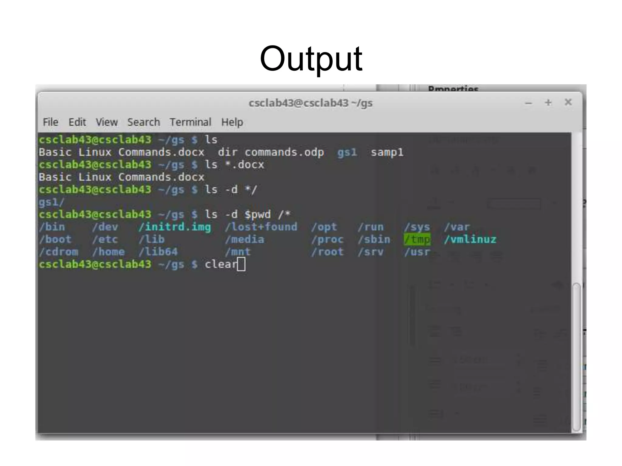 Output 