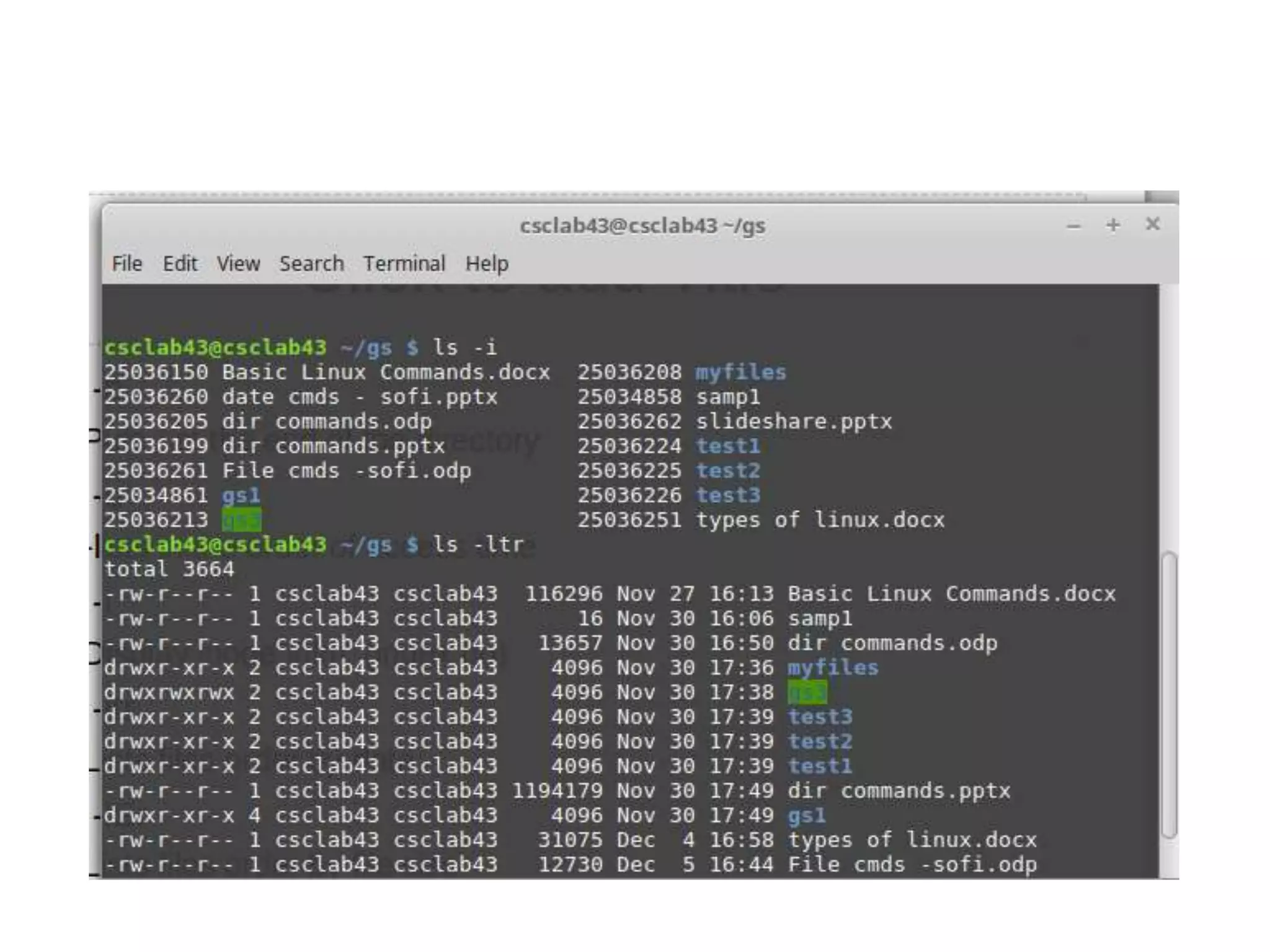 Linux - Directory commands