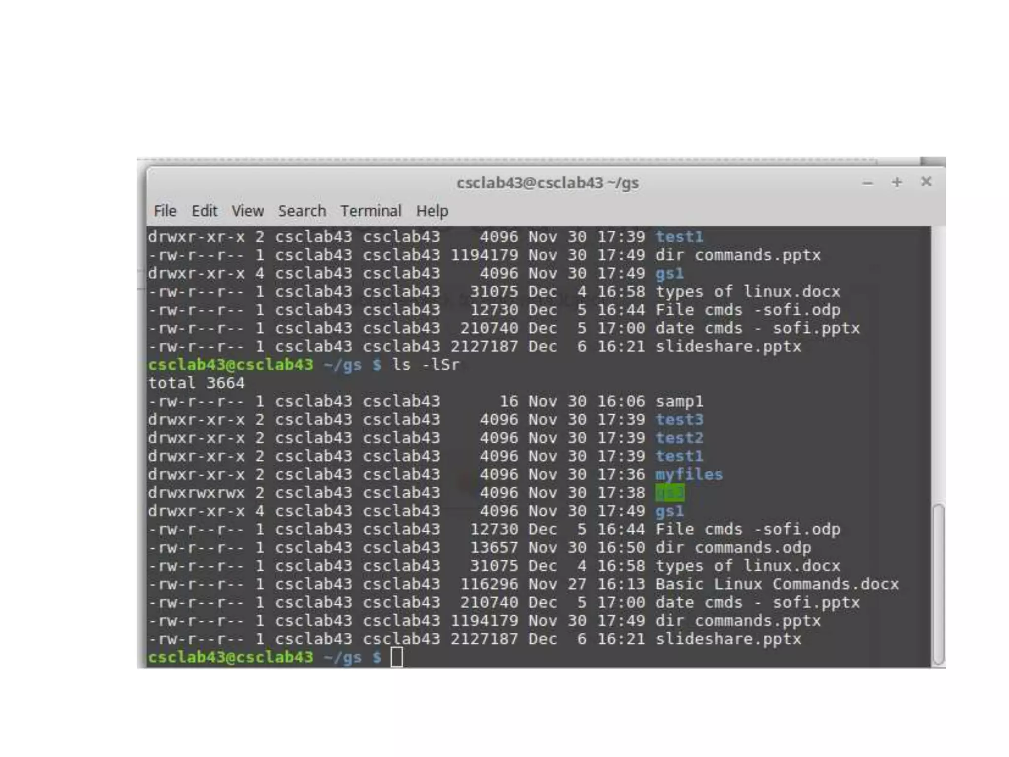 Linux - Directory commands