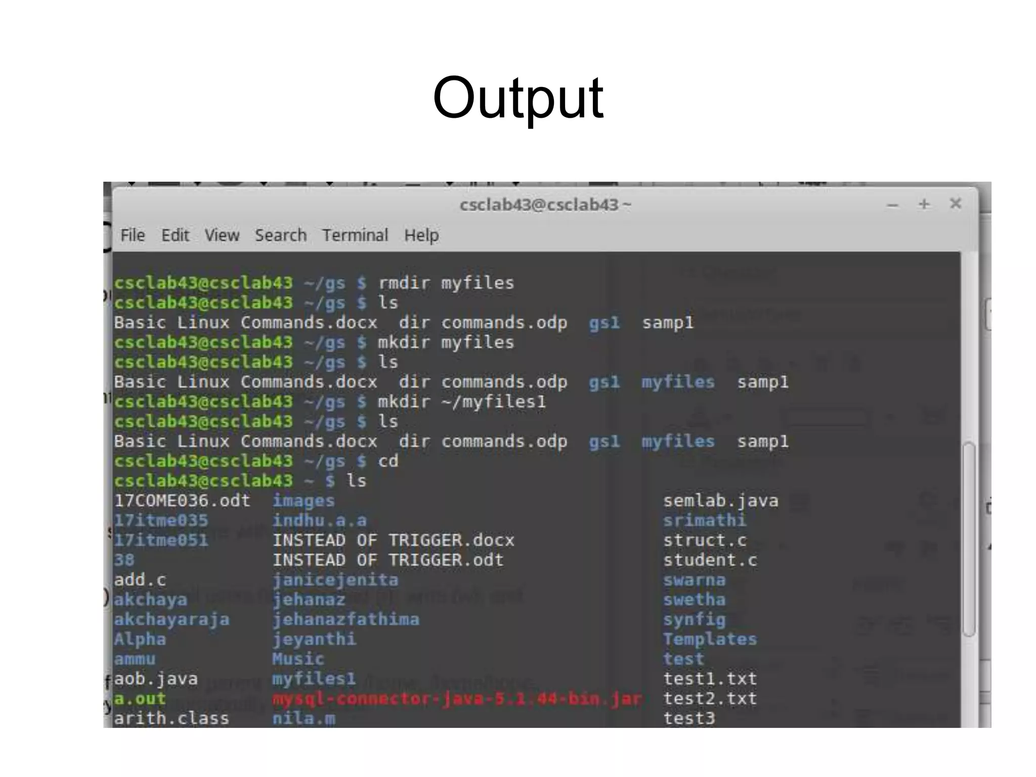 Output 