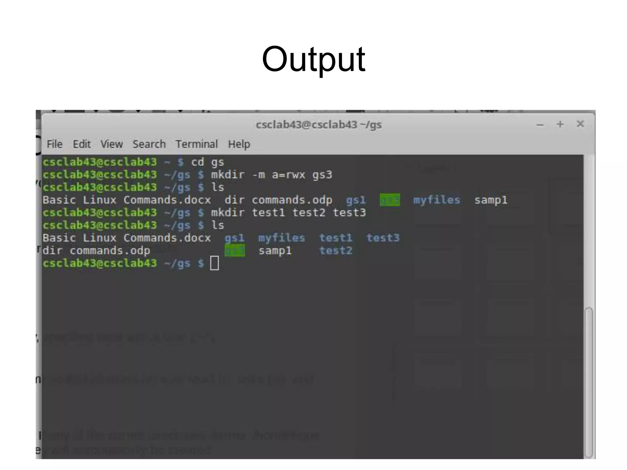 Output 