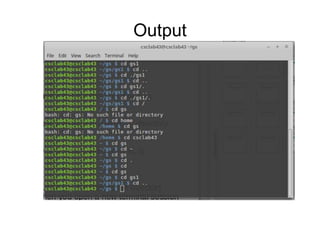 Output
 