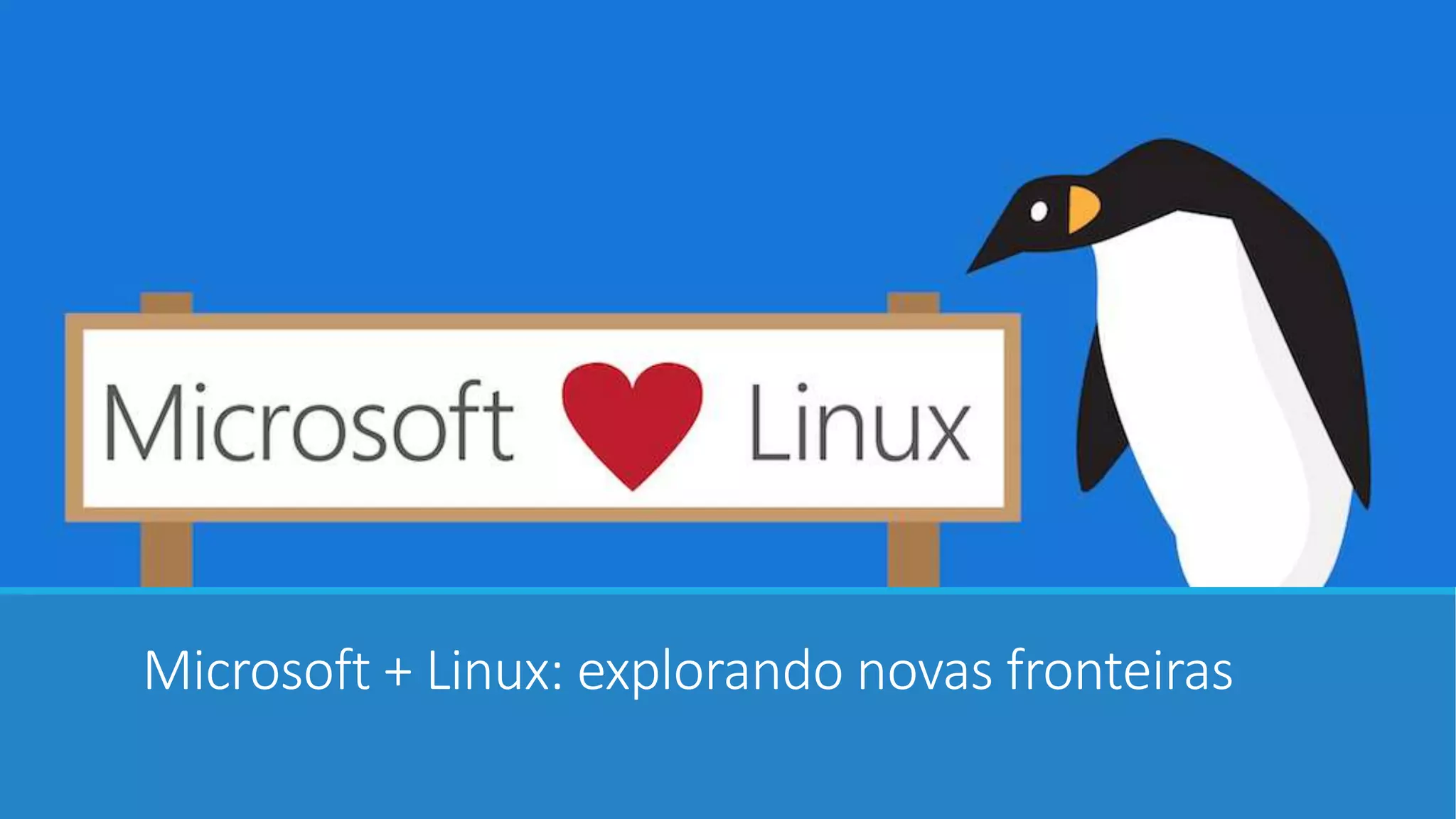 Microsoft + Linux: explorando novas fronteiras
 