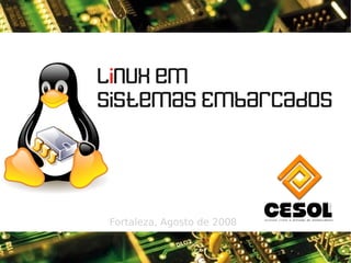 Linux em
    Sistemas Embarcados



     Fortaleza, Agosto de 2008

                  
 