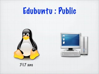 Edubuntu : Public




7-17 ans
 