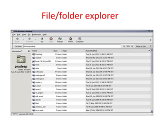 File/folder explorer
 