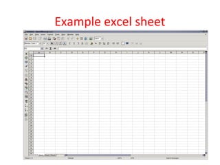 Example excel sheet
 