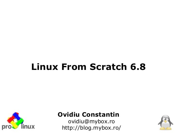 Linux from Scratch 6.8Linux from Scratch 6.8