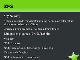 RAID (?) Integrar no  FS : Gestão de volumes 