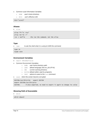 Linux fundamentals commands | PDF
