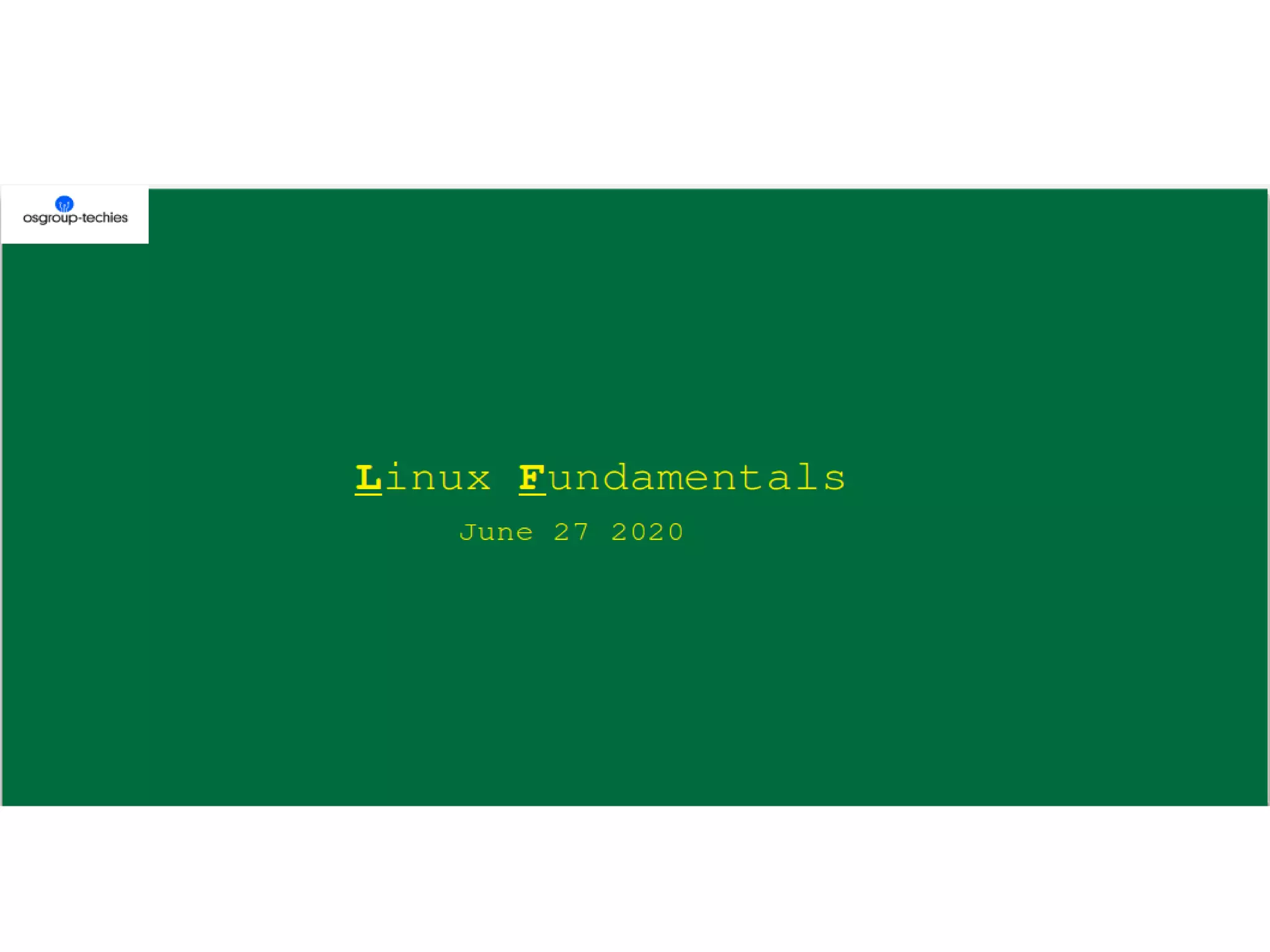 Linux fundamentals session 5 | PPT | Operating Systems | Computer ...