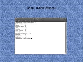 shopt  (Shell Options) 